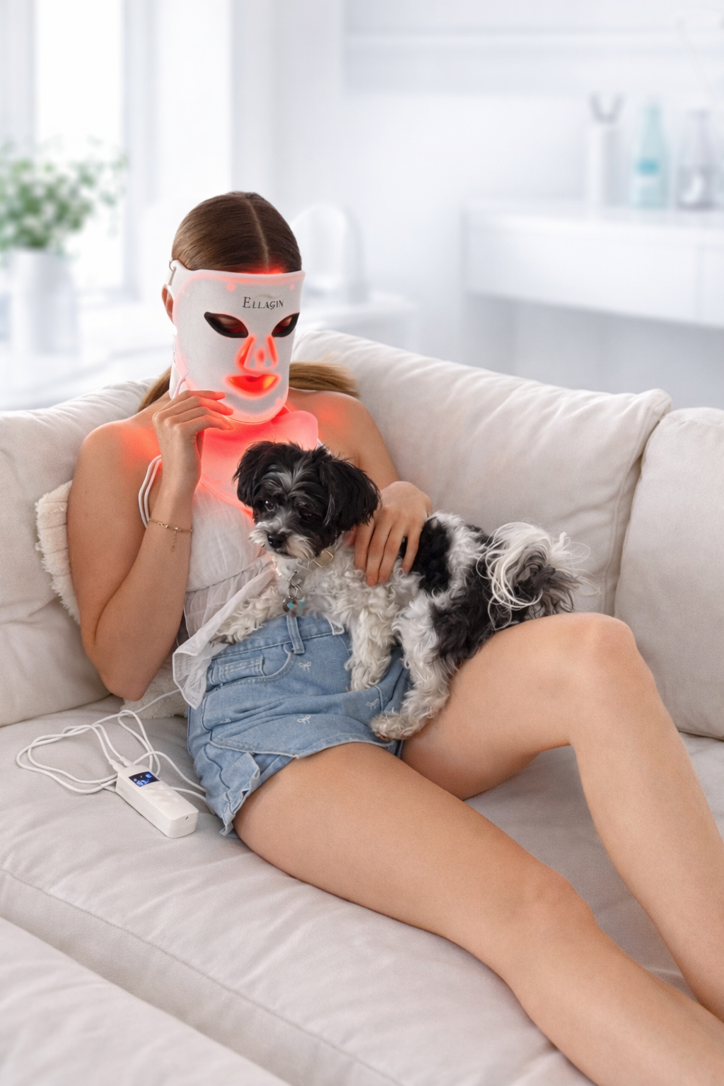 Ellagin Medical LED Face, Neck and Décolleté Mask Professional LED Light Therapy